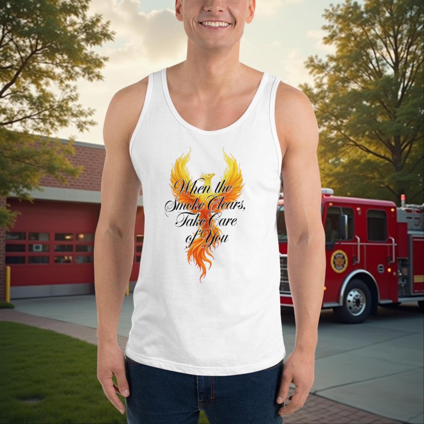 When The Smoke Clears, Take Care Of You personalized firefighter wellness and self-care shirt