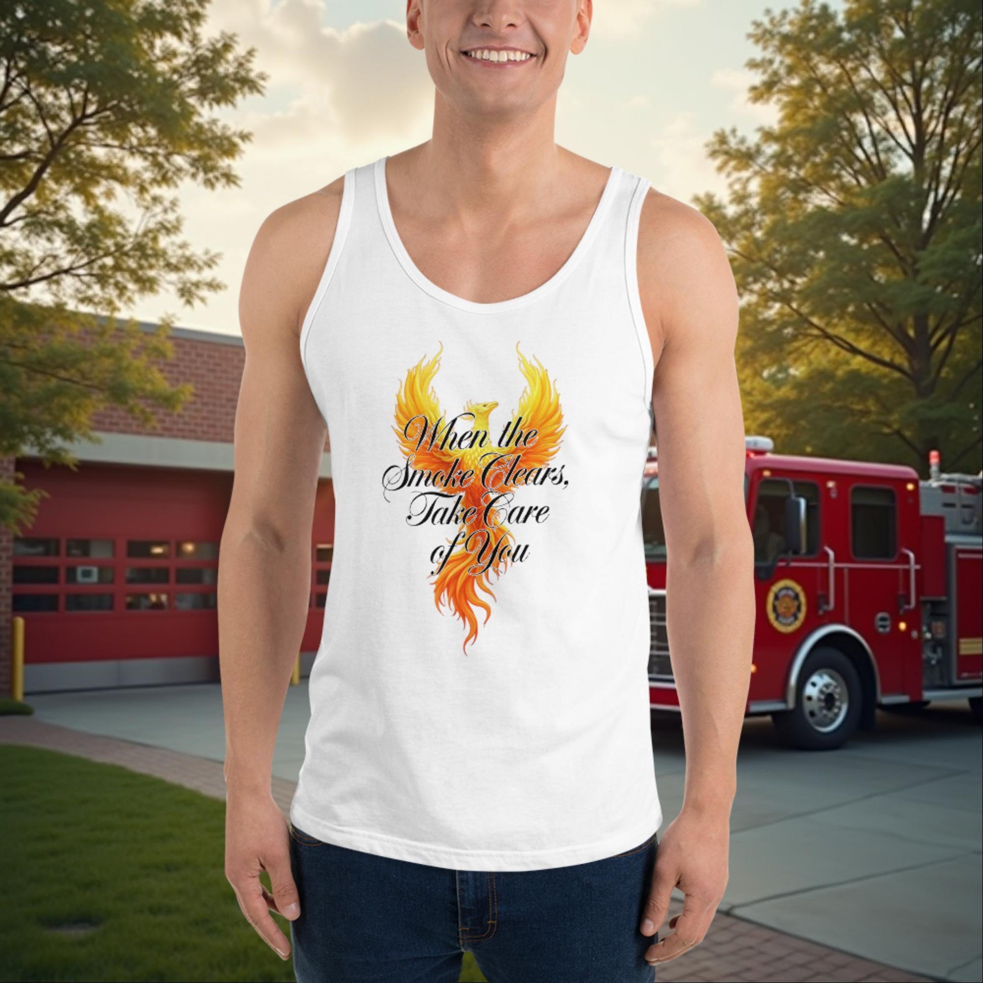 When The Smoke Clears, Take Care Of You personalized firefighter wellness and self-care shirt