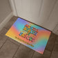 Mental Health Is Far Out - Personalized 70s Welcome Mat, Entry Rug for Wellness Decor - MySisterIsASurvivor