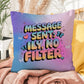 Message Sent ILY No Filter Y2K support pillow custom name mental health gift - MySisterIsASurvivor