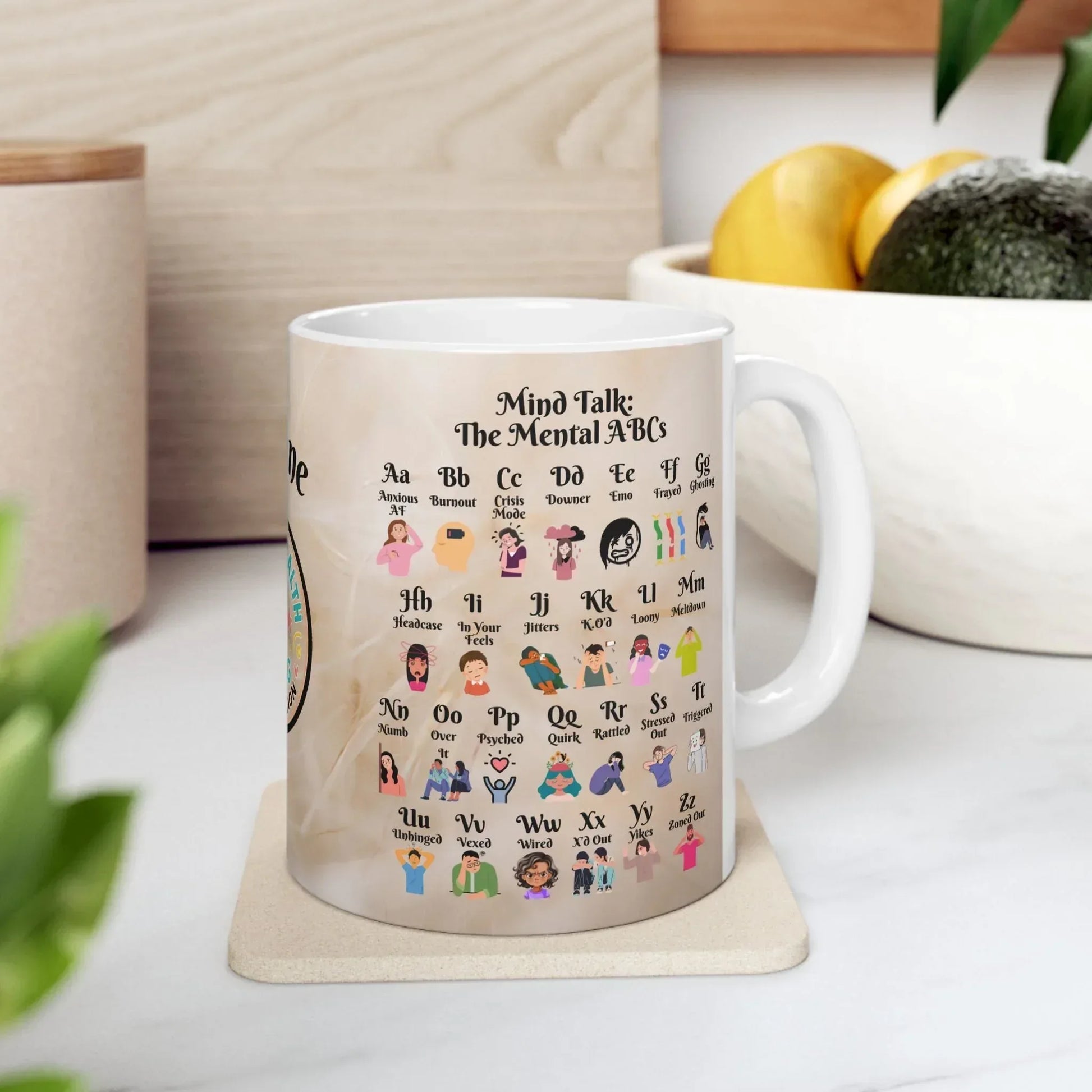 Shop our premium mind talk ceramic mug from MySisterIsASurvivor.