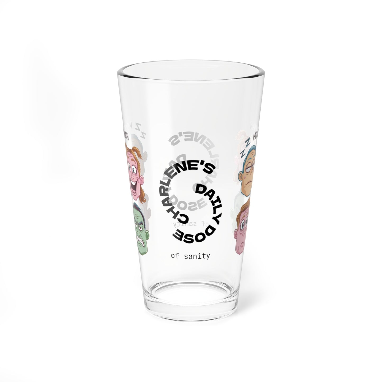 Mood: Human - Personalized Funny Pint Glass, Sassy Drinkware with Attitude, Daily Dose of Attitude and Humor