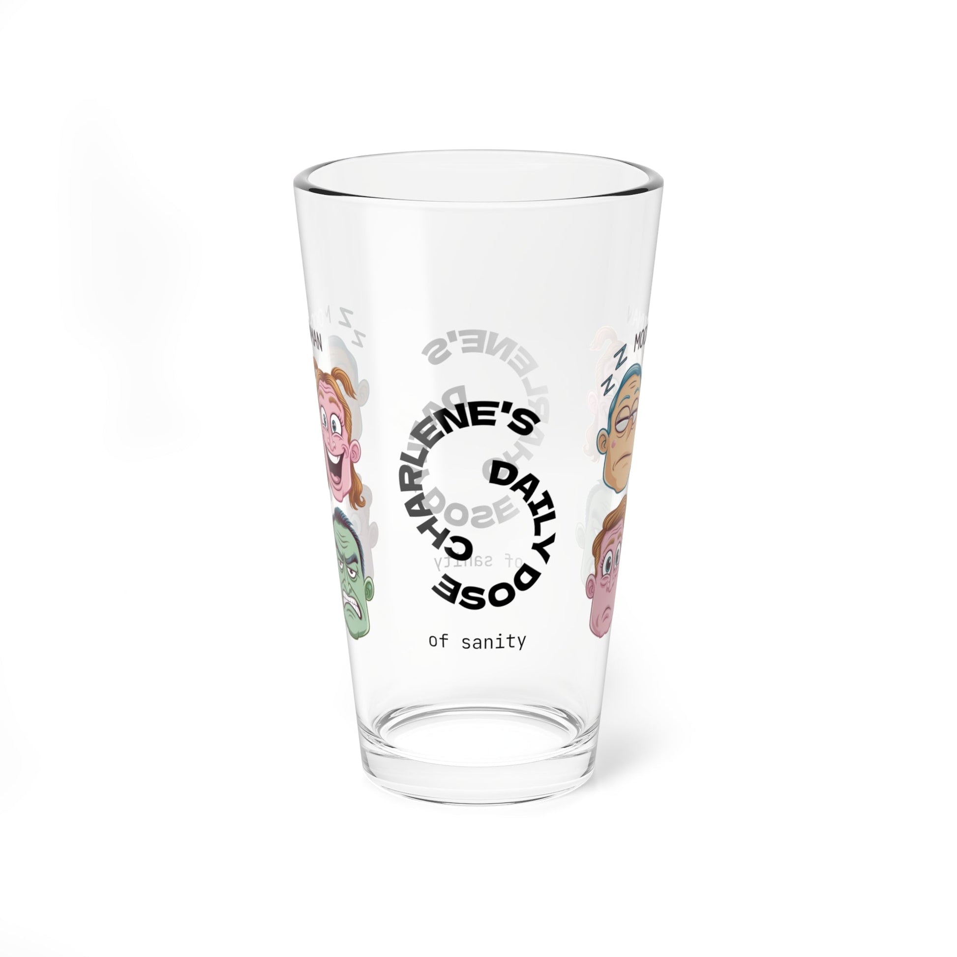 Mood: Human - Personalized Funny Pint Glass, Sassy Drinkware with Attitude, Daily Dose of Attitude and Humor