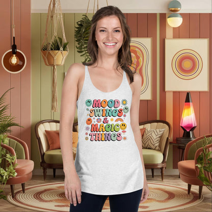 Mood Swings & Magic Things Personalized Mental Health Tank - Women’s Affirmation Shirt - MySisterIsASurvivor