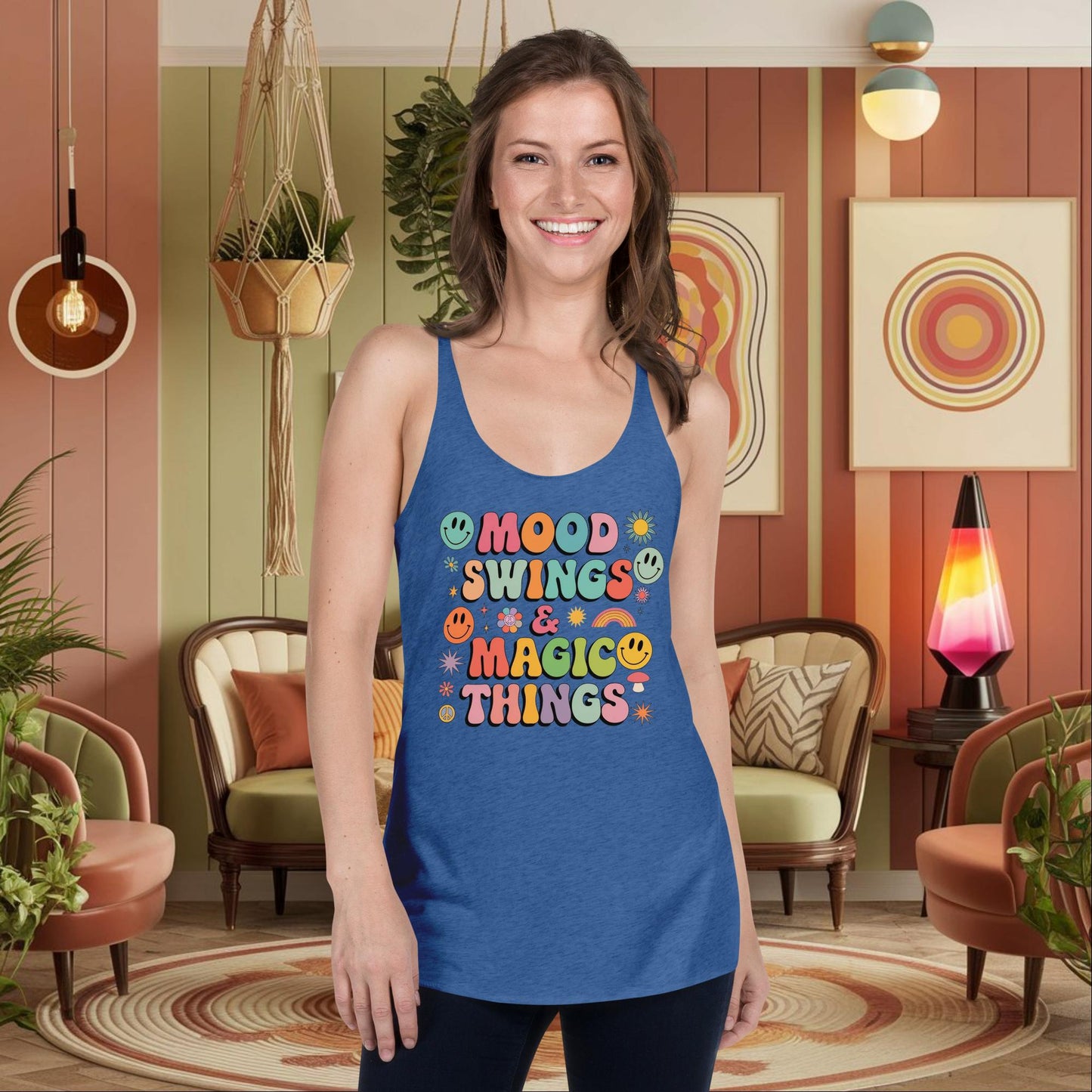 Mood Swings & Magic Things Personalized Mental Health Tank - Women’s Affirmation Shirt - MySisterIsASurvivor