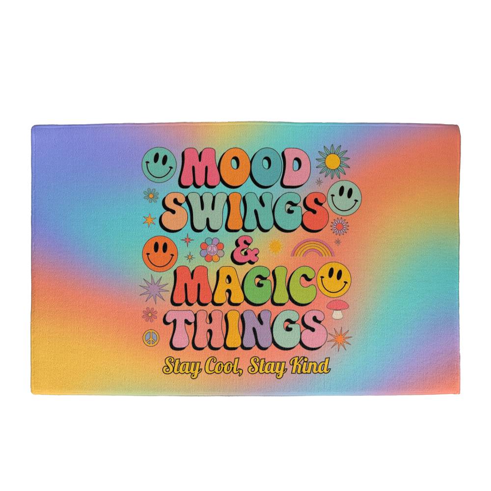 Mood Swings & Magic Things Personalized Welcome Mat - Mental Health Entry Rug - MySisterIsASurvivor