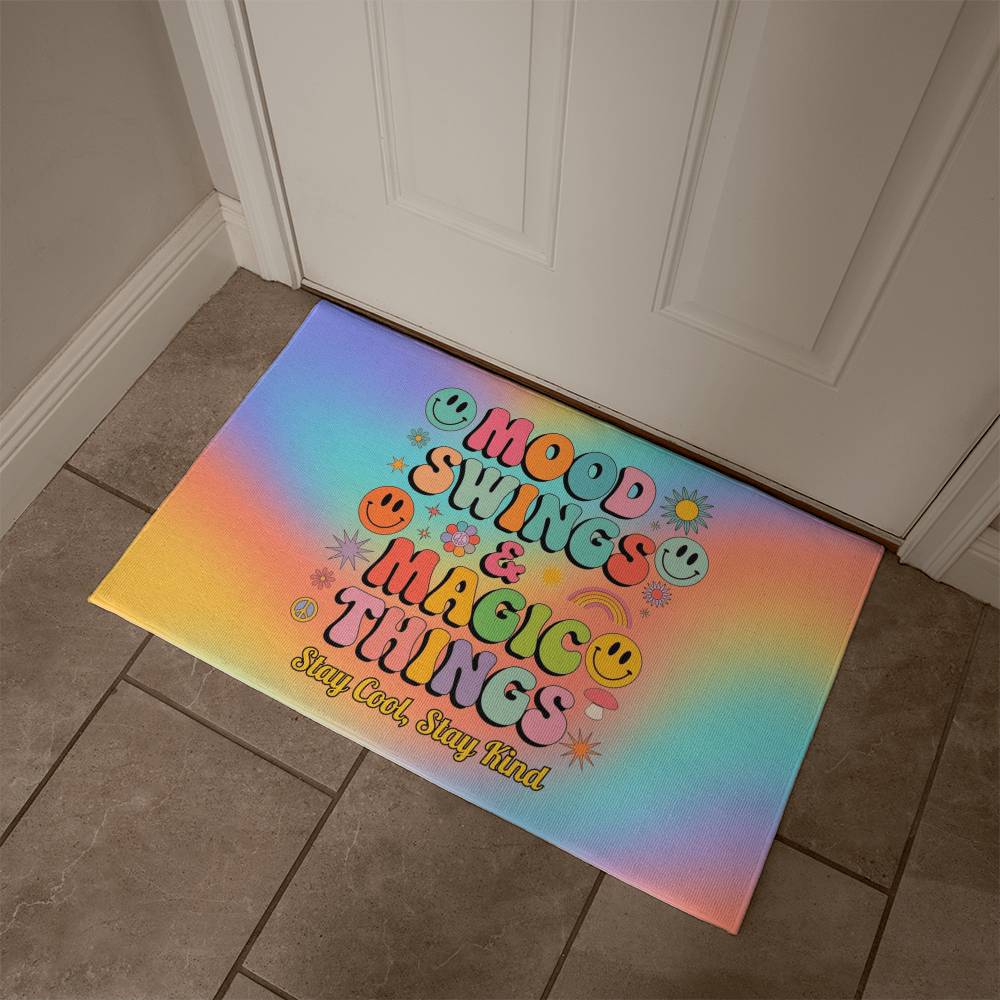 Mood Swings & Magic Things Personalized Welcome Mat - Mental Health Entry Rug - MySisterIsASurvivor
