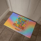 No Bad Trips - Just Growth Personalized Mental Health Welcome Mat - Retro Entry Rug - MySisterIsASurvivor