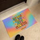 No Bad Trips - Just Growth Personalized Mental Health Welcome Mat - Retro Entry Rug - MySisterIsASurvivor