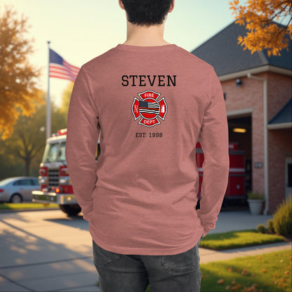 Not All Battles Are Visible - Firefighter Mental Health Support Long Sleeve Tee, PTSD Awareness Shirt - MySisterIsASurvivor