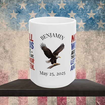 Not All Wounds Are Visible Memorial Day mug - PTSD support, veteran awareness, military tribute