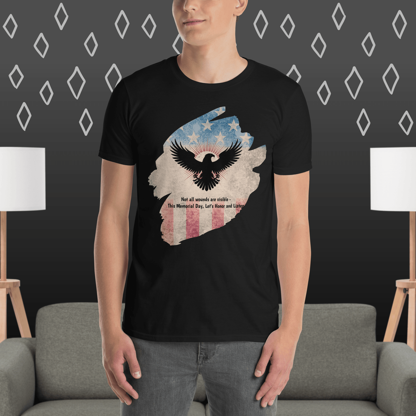 Not All Wounds Are Visible T-Shirt | Veteran Tribute Gift | PTSD Awareness Shirt | Memorial Day Tee | Mental Health Support Unisex Shirt