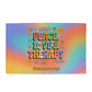 Peace, Love & Therapy 70s Welcome Mat - Personalized Mental Health Rug (21"x34") - MySisterIsASurvivor