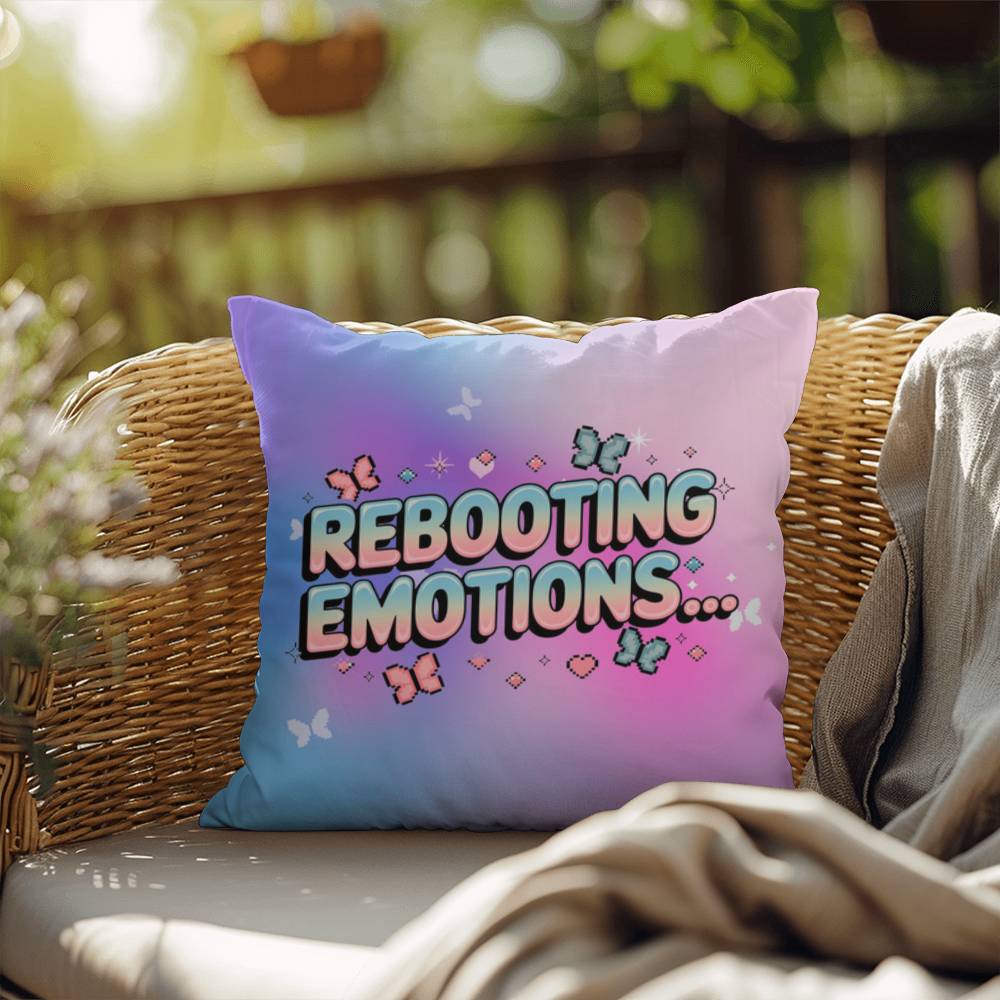 Rebooting Emotions… Y2K mental health pillow custom name inner healing gift - MySisterIsASurvivor