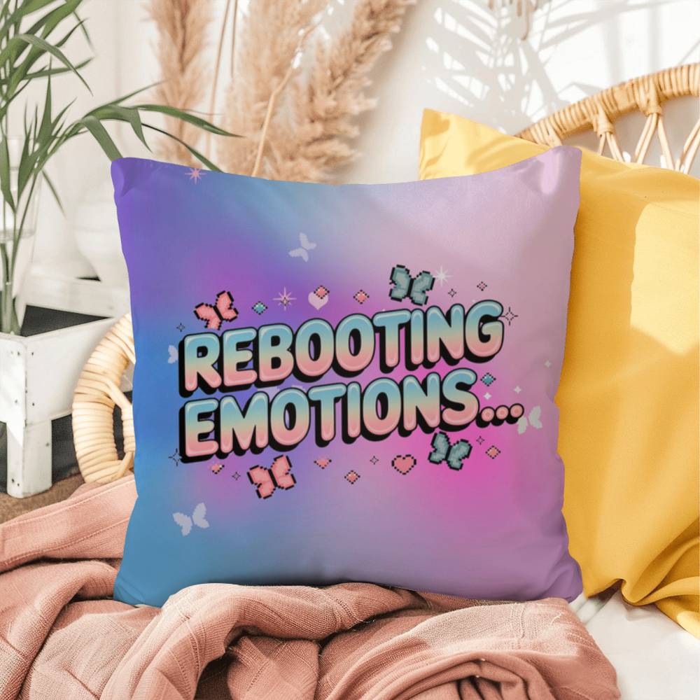 Rebooting Emotions… Y2K mental health pillow custom name inner healing gift - MySisterIsASurvivor