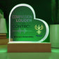 Compassion Is Louder Than Control 7" Personalized Acrylic Heart Plaque for Advocacy and Awareness Gift