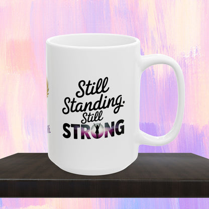 Strength mug for survivors of abuse.