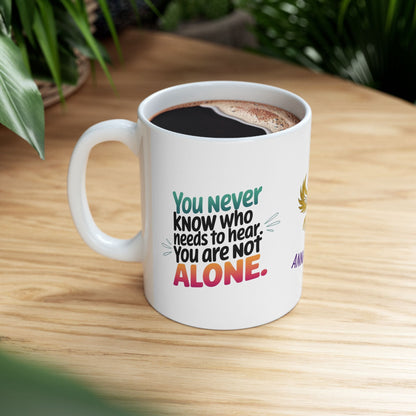 Support mug with message of hope and solidarity.