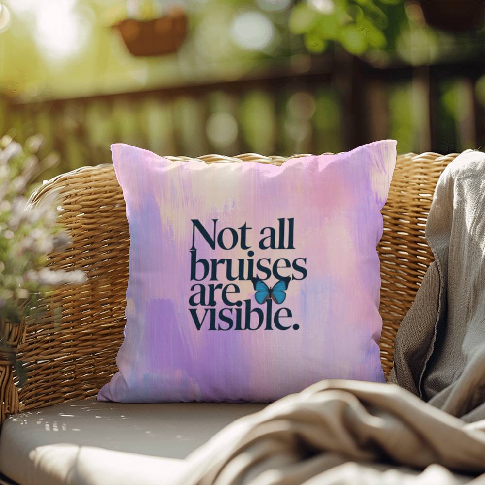 Rise & Reclaim Indoor/Outdoor Pillow – Domestic Abuse Awareness