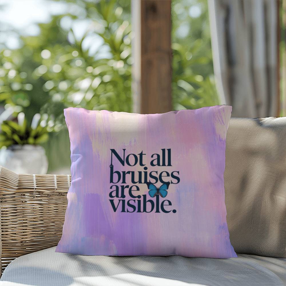 Rise & Reclaim Indoor/Outdoor Pillow – Domestic Abuse Awareness