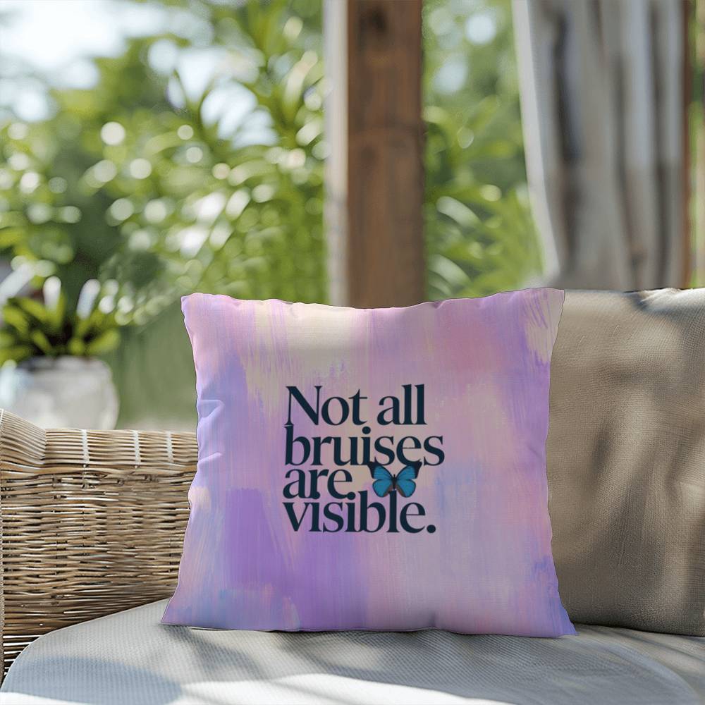 Rise & Reclaim Indoor/Outdoor Pillow – Domestic Abuse Awareness