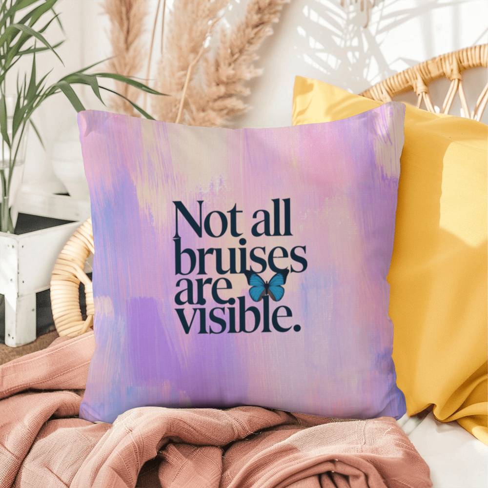 Rise & Reclaim Indoor/Outdoor Pillow – Domestic Abuse Awareness