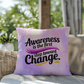 Rise & Reclaim Indoor/Outdoor Pillow – Domestic Violence Awareness