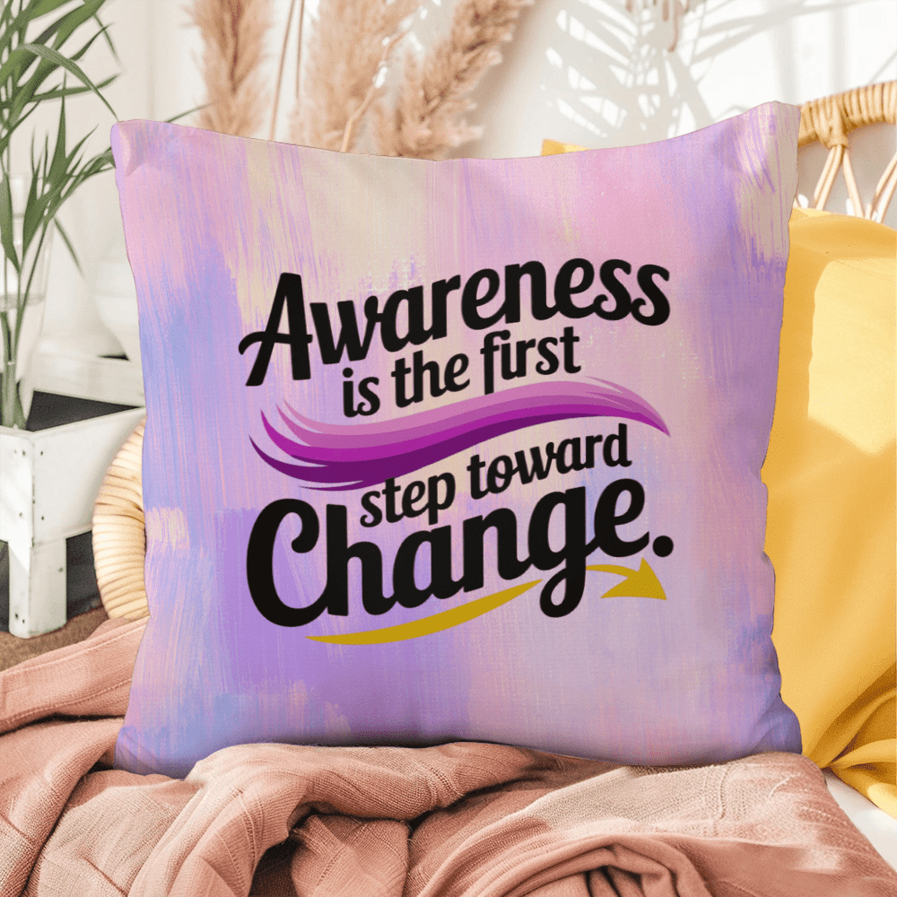 Rise & Reclaim Indoor/Outdoor Pillow – Domestic Violence Awareness