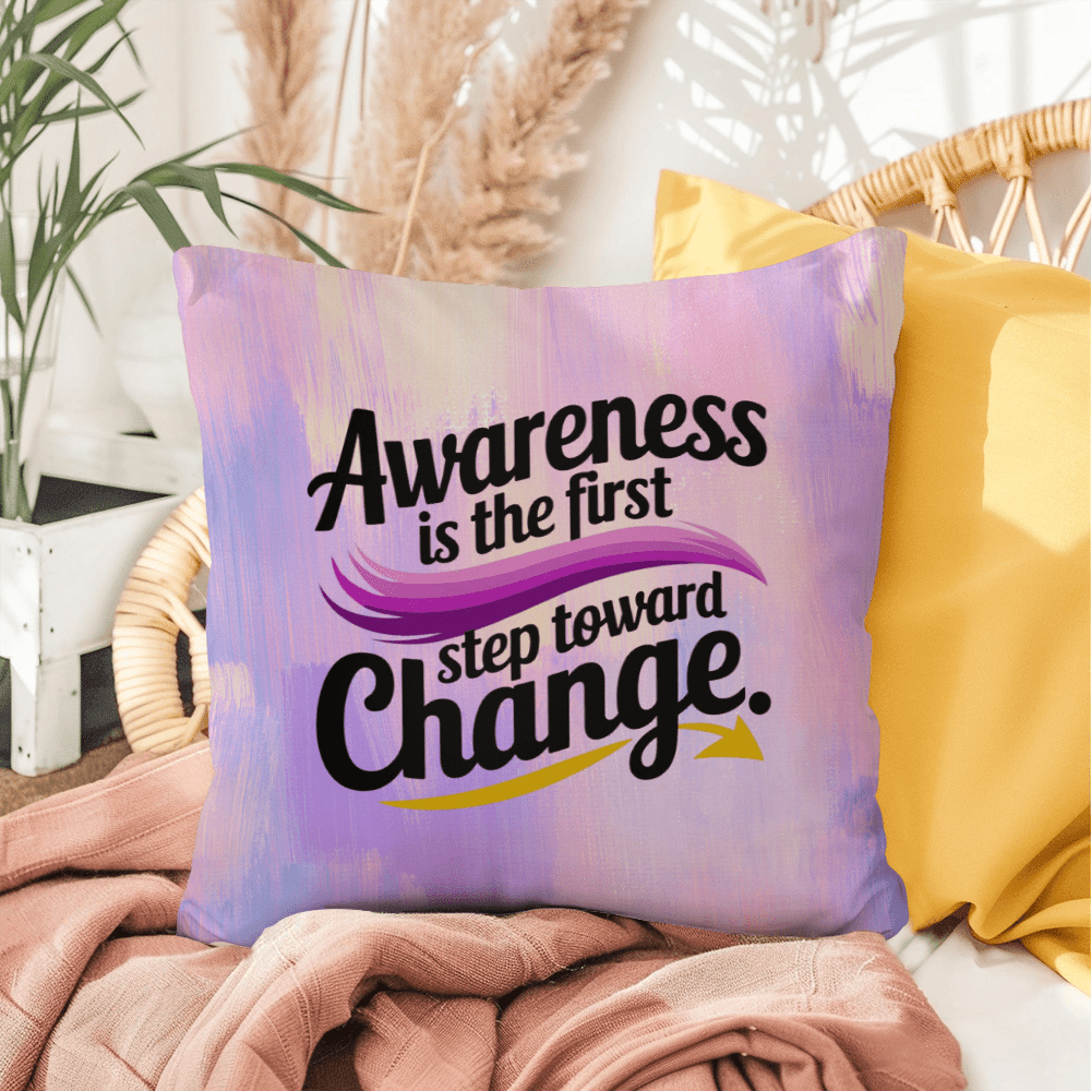 Rise & Reclaim Indoor/Outdoor Pillow – Domestic Violence Awareness
