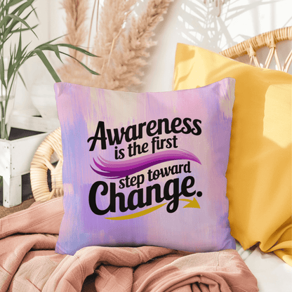 Rise & Reclaim Indoor/Outdoor Pillow – Domestic Violence Awareness