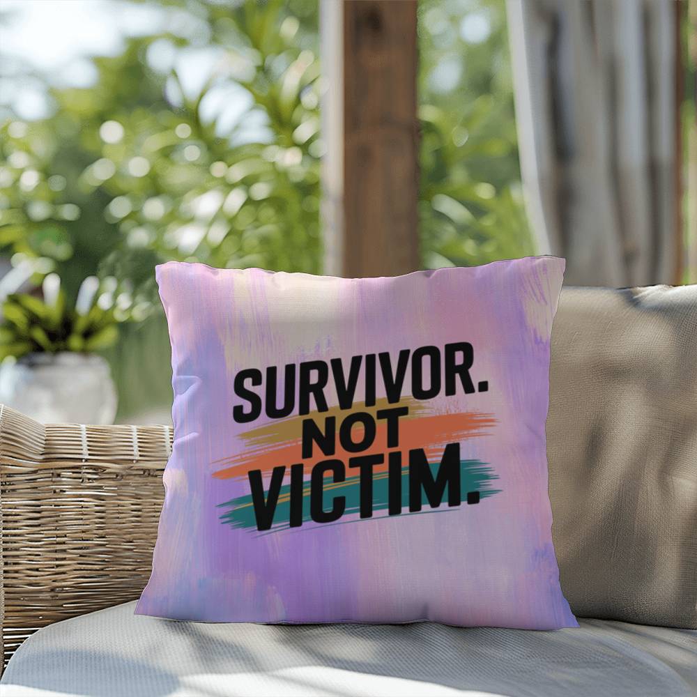 Rise & Reclaim Indoor/Outdoor Pillow – Empowered Survivors