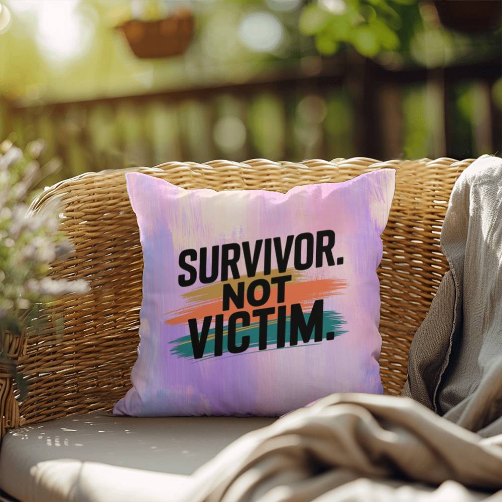 Rise & Reclaim Indoor/Outdoor Pillow – Empowered Survivors