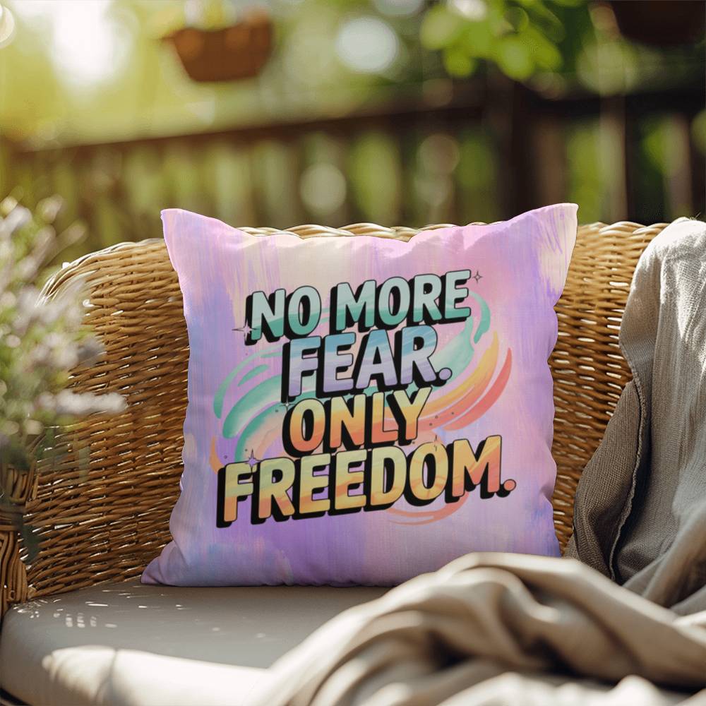 Rise & Reclaim Indoor/Outdoor Pillow – Freedom Over Fear