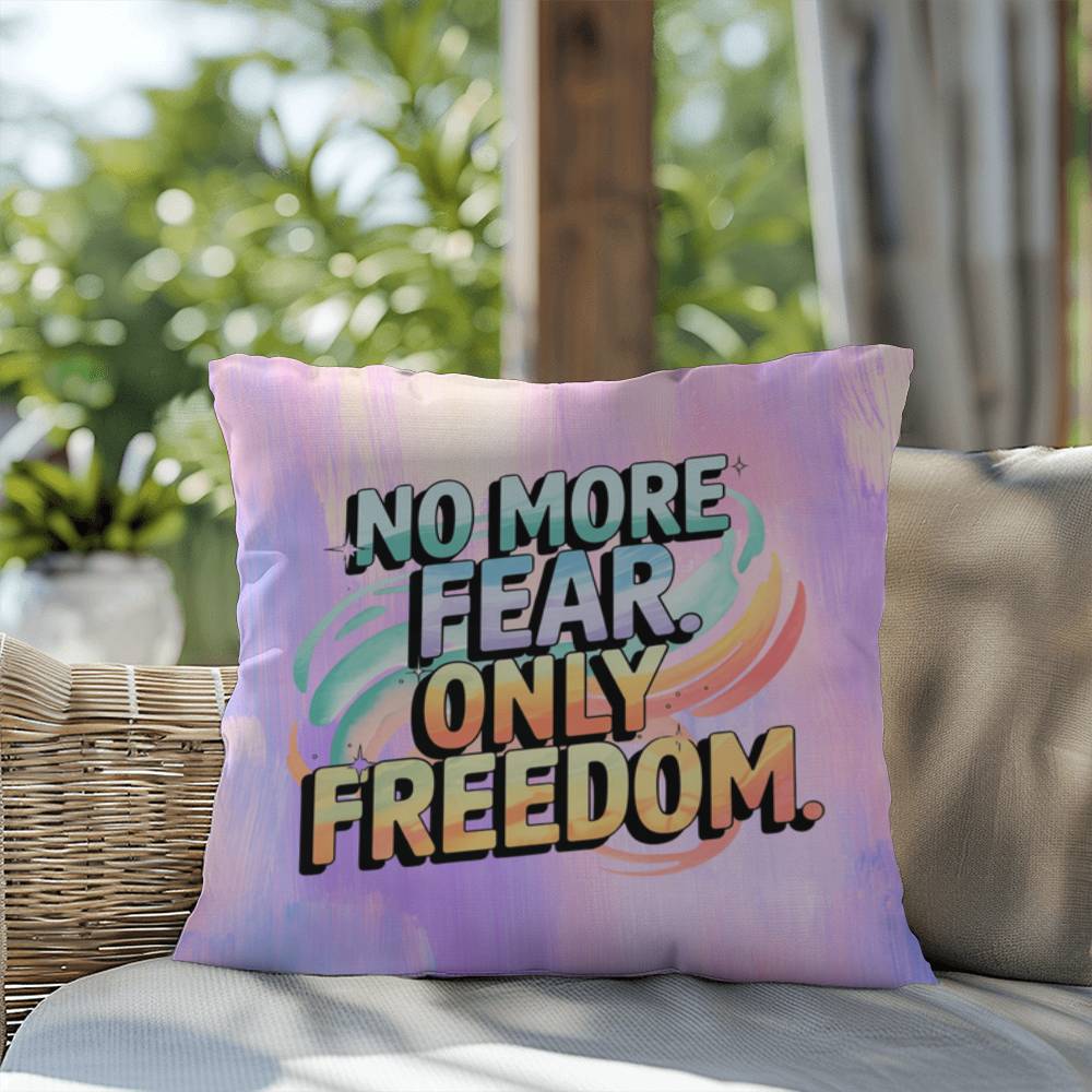 Rise & Reclaim Indoor/Outdoor Pillow – Freedom Over Fear