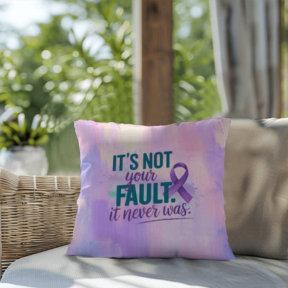 Rise & Reclaim Indoor/Outdoor Pillow – It Was Never Your Fault