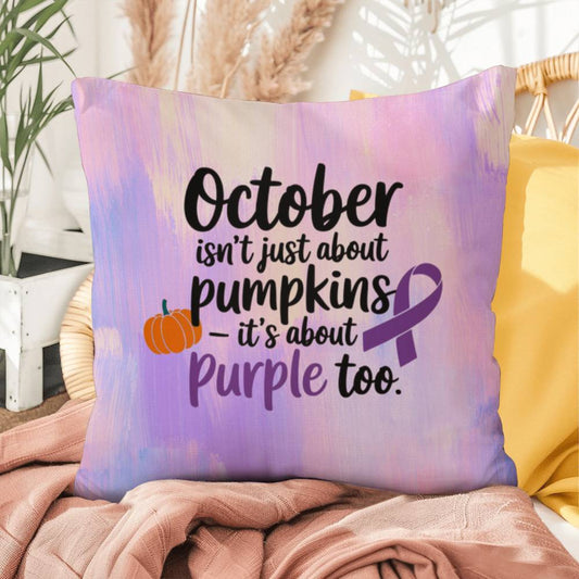Rise & Reclaim Indoor/Outdoor Pillow – October Domestic Violence Awareness