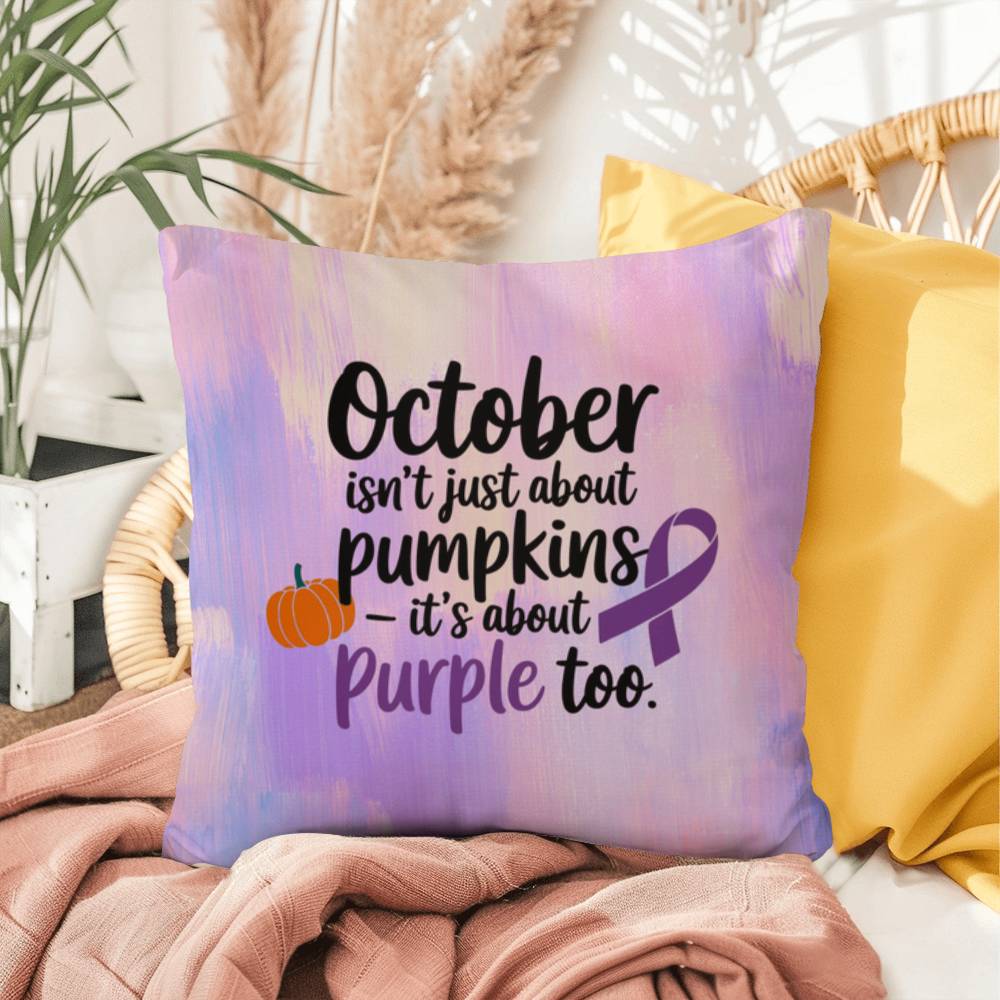 Rise & Reclaim Indoor/Outdoor Pillow – October Domestic Violence Awareness