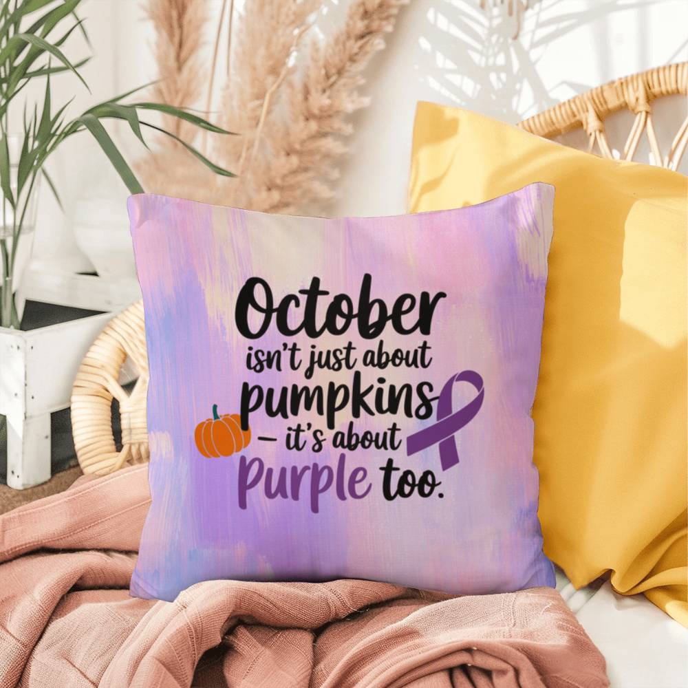 Rise & Reclaim Indoor/Outdoor Pillow – October Domestic Violence Awareness