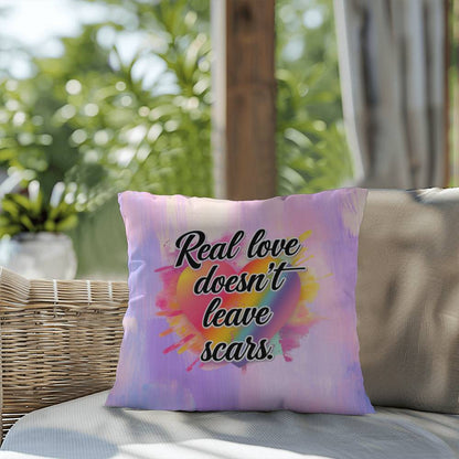 Rise & Reclaim Indoor/Outdoor Pillow – Real Love is Healing