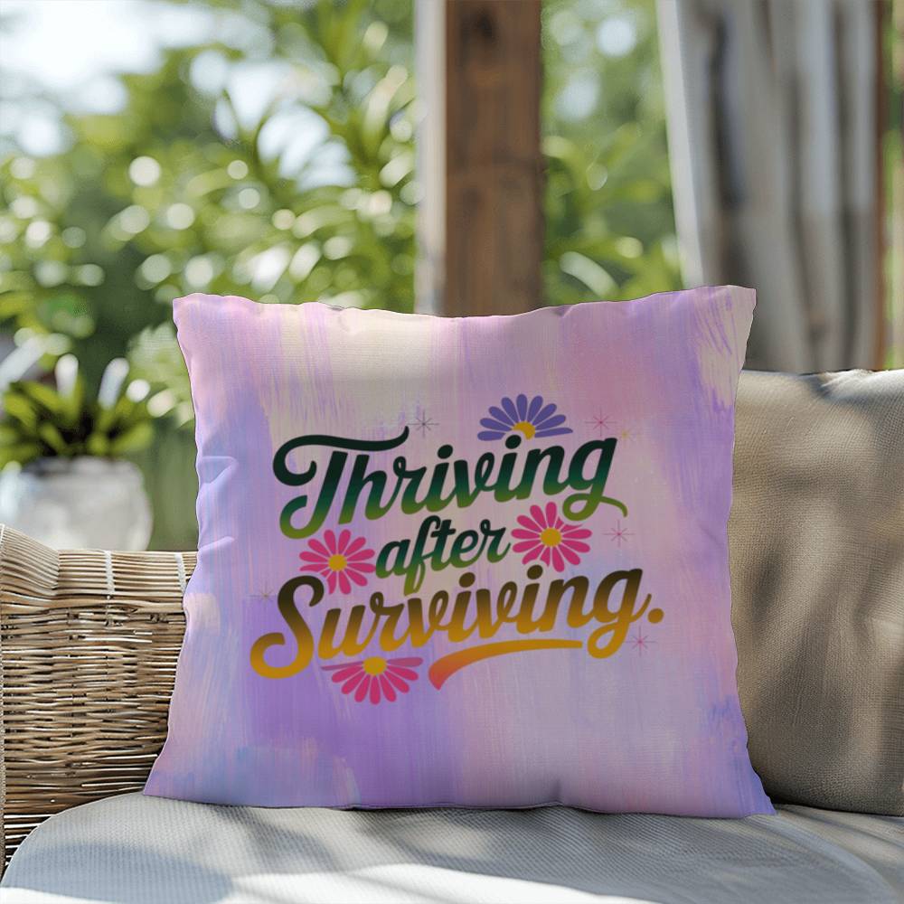 Rise & Reclaim Indoor/Outdoor Pillow – Resilient After Trauma