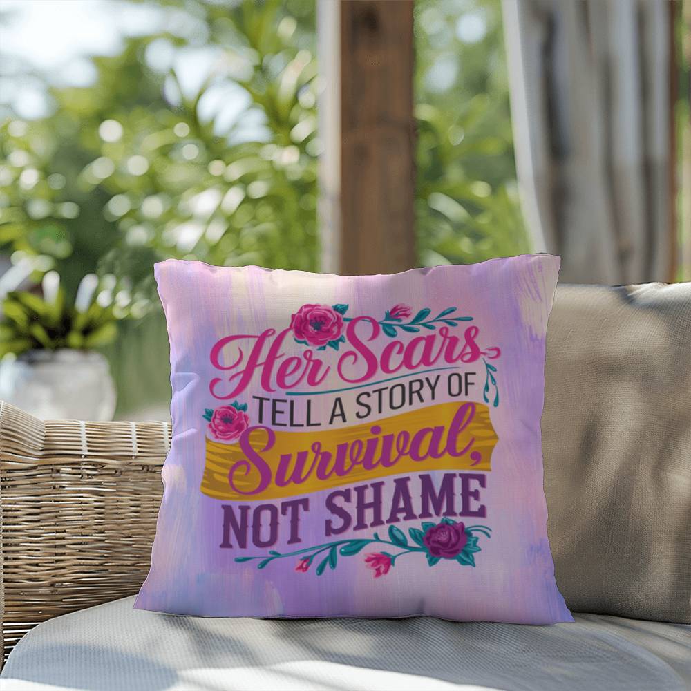 Rise & Reclaim Indoor/Outdoor Pillow – Strength Through Survival