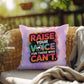 Rise & Reclaim Indoor/Outdoor Pillow – Voice for the Voiceless