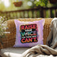 Rise & Reclaim Indoor/Outdoor Pillow – Voice for the Voiceless