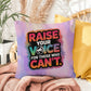 Rise & Reclaim Indoor/Outdoor Pillow – Voice for the Voiceless