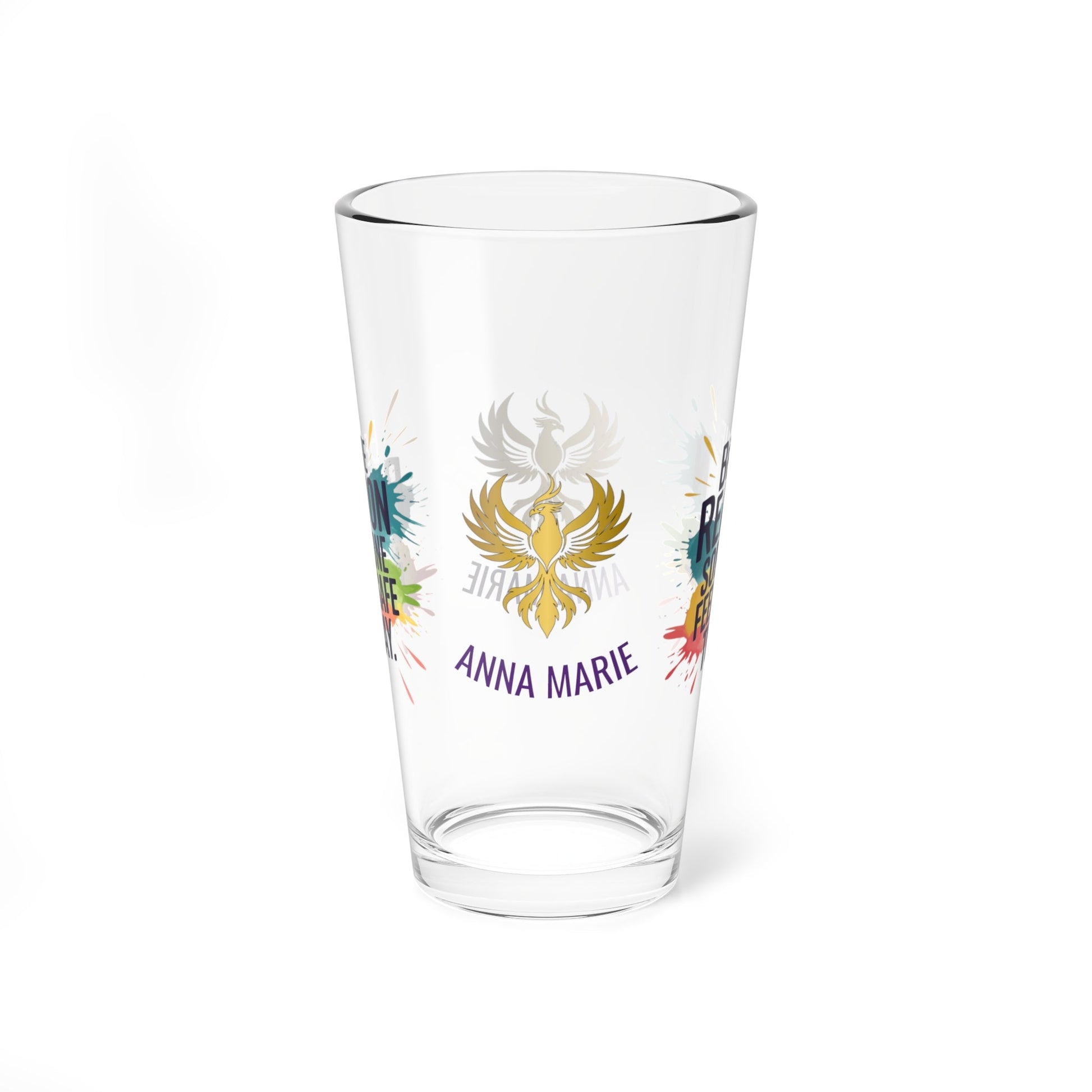 Rise & Reclaim Pint Glass – Be the Reason Someone Feels Safe Today | Survivor Encouragement Gift