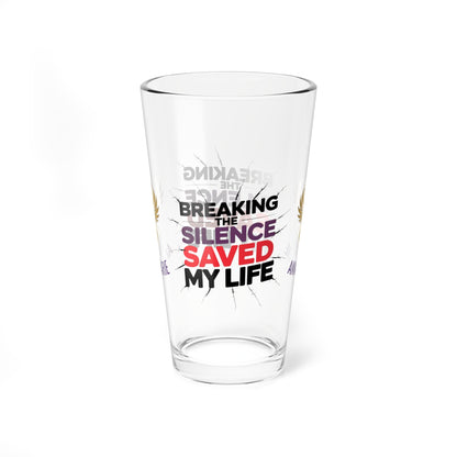 Rise & Reclaim Pint Glass – Breaking the Silence Saved My Life | Survivor Empowerment Pint