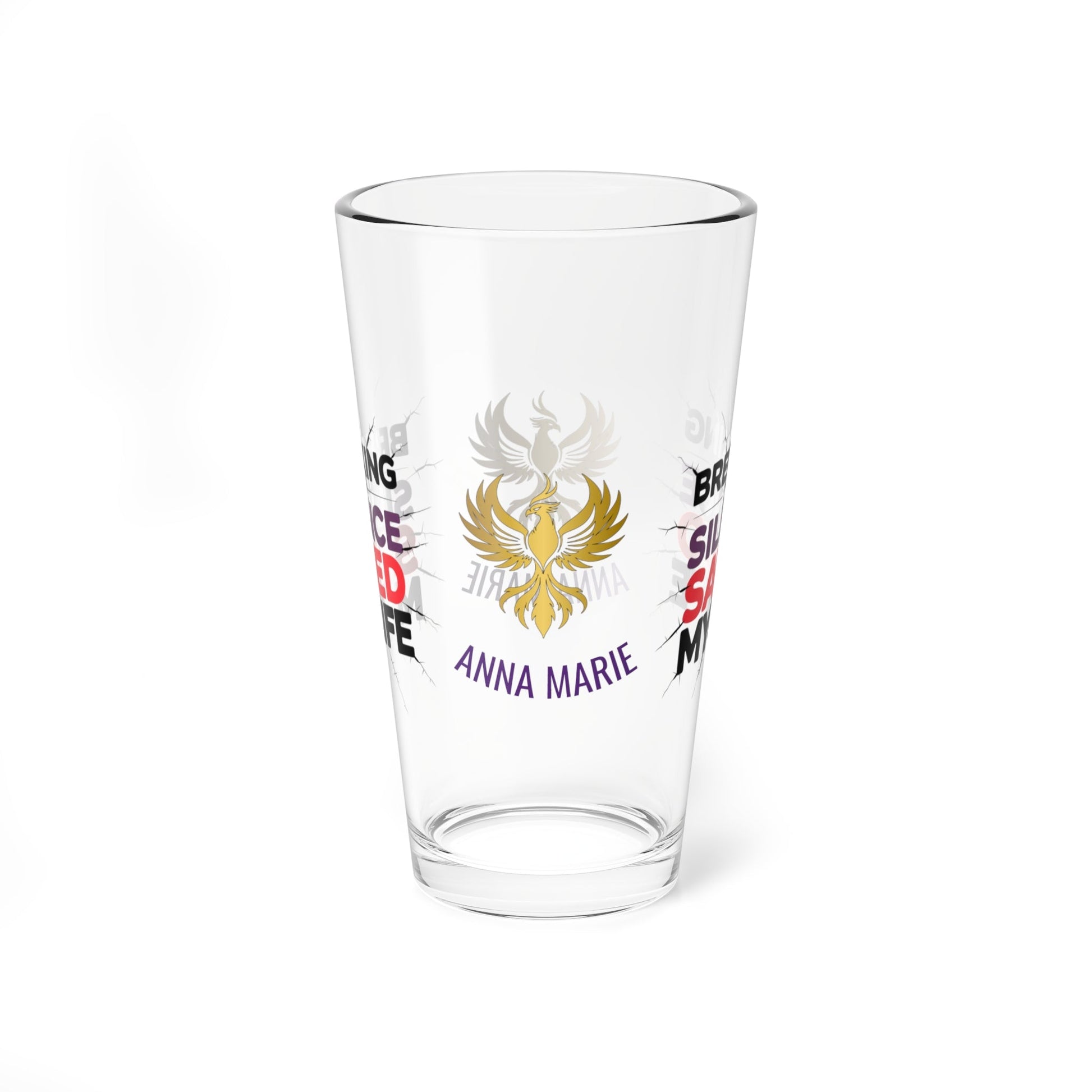 Rise & Reclaim Pint Glass – Breaking the Silence Saved My Life | Survivor Empowerment Pint