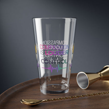 Rise & Reclaim Pint Glass – Compassion Is Louder Than Control | Mental Health Support Gift