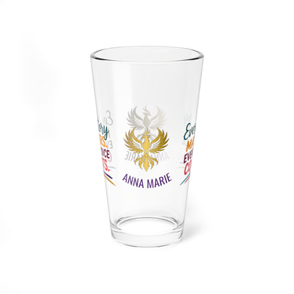 Rise & Reclaim Pint Glass – Every Story Matters. Every Voice Counts | DV Awareness Drinkware