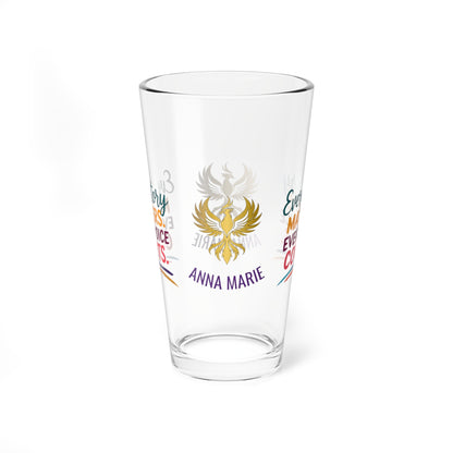 Rise & Reclaim Pint Glass – Every Story Matters. Every Voice Counts | DV Awareness Drinkware